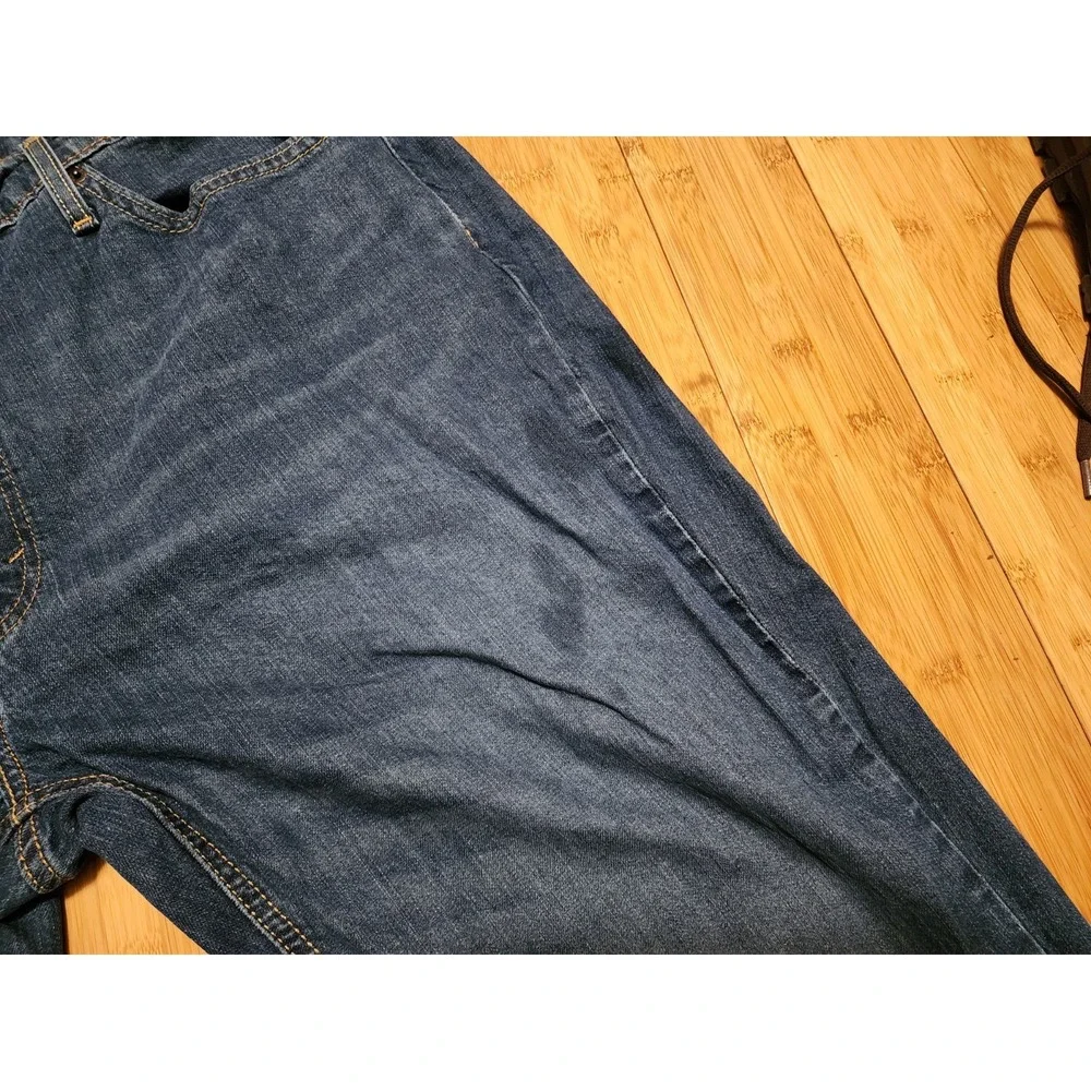 Levis 541 Jeans Mens 42x30 Blue Dark Wash Athletic Tapered Stretch Denim Preppy